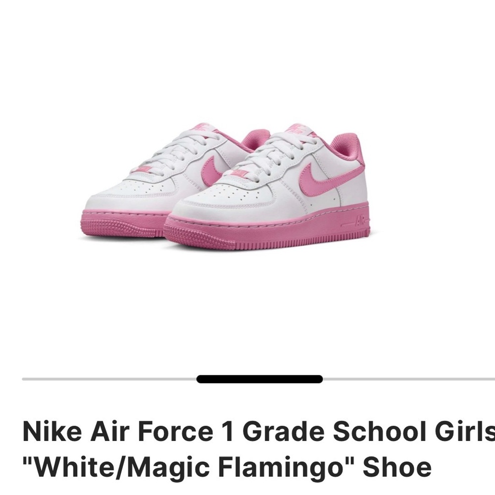 Nike Air Force 1 Grade School Shoes - White and Pink
